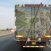 Peru Good Shepherd Mural On Truck